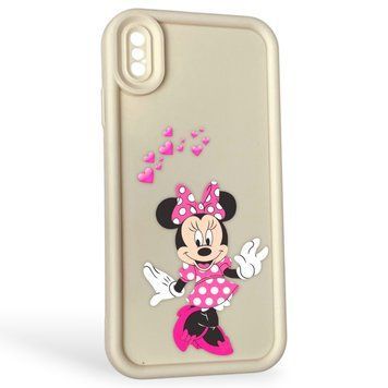 Чехол силиконовый Soft Touch с 3D принтом волшебной минни маус для Apple iPhone Xs Max молочный (Полная защита камеры) 0050472 фото