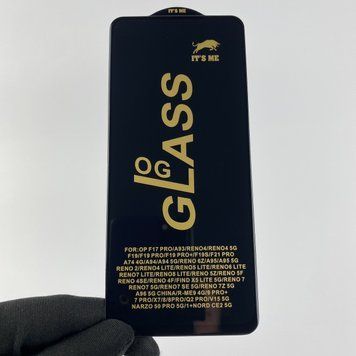 Захисне скло для телефону OPPO A94 5G протиударне повноекранне на оппо а94 5г чорне 0000978 фото