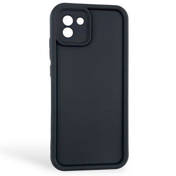 Чехол силиконовый Soft Touch для Samsung Galaxy A03 черный (Полная защита камеры) 0053946 фото