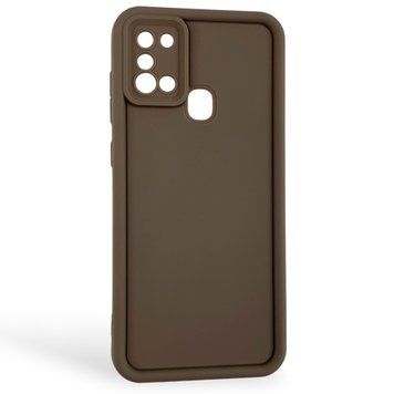 Чехол силиконовый Soft Touch для Samsung Galaxy A21s коричневый (Полная защита камеры) 0053996 фото