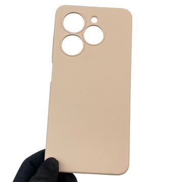 Чехол для Tecno Spark 20C BG7n силиконовый с микрофиброй нескользящий на техно спарк 20с пудровый 0032275 фото