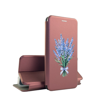 Чехол-книжка с 3D принтом лаванды для телефона Samsung Galaxy A05S (SM-A057) из екокожи с подставкой и магнитом бордовая gd2 0024135 фото