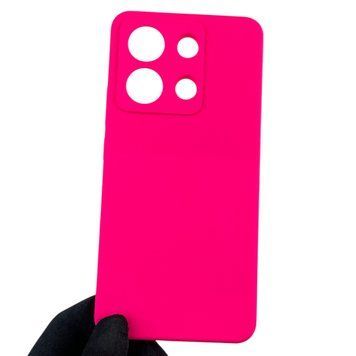 Чохол для Xiaomi Redmi Note 13 4G силіконовий з мікрофіброю нековзний на сяомі редмі нот 13 4г малиновий 0032736 фото