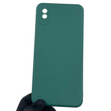 Чехол для Xiaomi Redmi 9Aс квадратными гранями с защитой камеры на сяоми редми 9а зелёный 0012757 фото