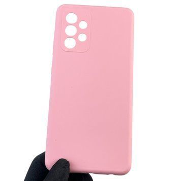 Чохол для Samsung Galaxy A52 4G (SM-A525) силіконовий з мікрофіброю нековзний на самсунг а52 4г рожевий 0032016 фото