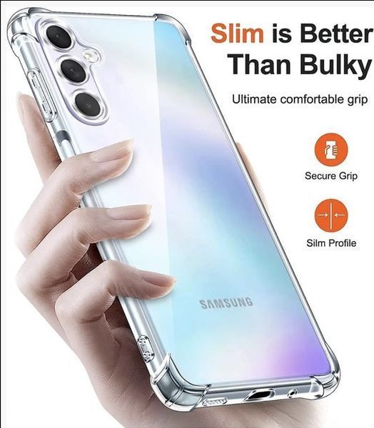 Прозрачный противоударный чехол для Samsung Galaxy M54 5G с усиленными углами с защитой камеры (силикон TPU, самсунг галакси м54 5г) 0061642 фото