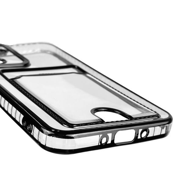 Чохол для Samsung Galaxy A54 5G (SM-A546E) із чорною окантовкою з кишенькою для карток на самсунг а54 чорний 0013096 фото