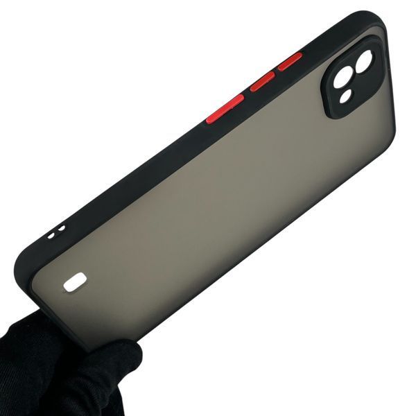Чехол для Realme C11 (2021) матовый с высокими бортами с защитой камеры на реалми C11 (2021) черный 0013398 фото