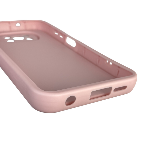 Чехол силиконовый Soft Touch с 3D принтом женским для Xiaomi Poco X3 Pro пудровый (Полная защита камеры) 0042869 фото