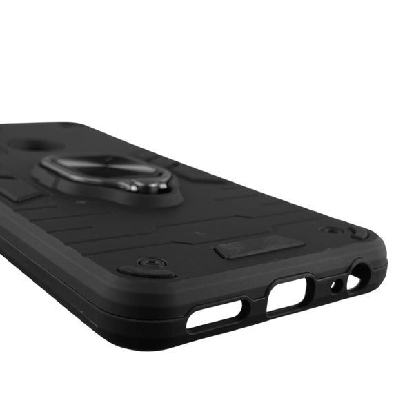 Чехол для телефона TECNO POP 5 LTE (BD4i) бронированный с кольцом-держателем на техно поп 5 лте чёрный 0025746 фото