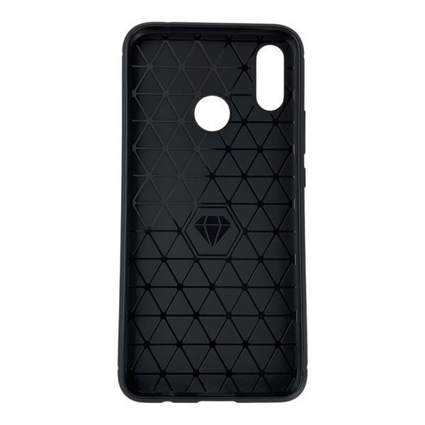 Чехол для телефона Huawei P Smart Plus карбоновый противоударный с высокими бортами черный 0051785 фото
