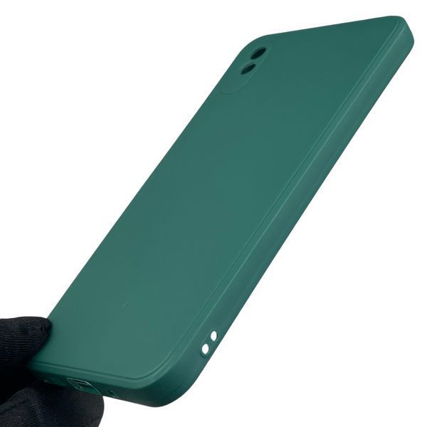 Чохол для Xiaomi Redmi 9A з квадратними гранями із захистом камери на сяомі редмі 9а зелений 0012757 фото