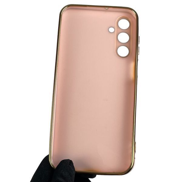 Чохол для Samsung Galaxy A15 (SM-A155M) із золотою окантовкою із захистом камери на самсунг а15 пудровий 0008310 фото