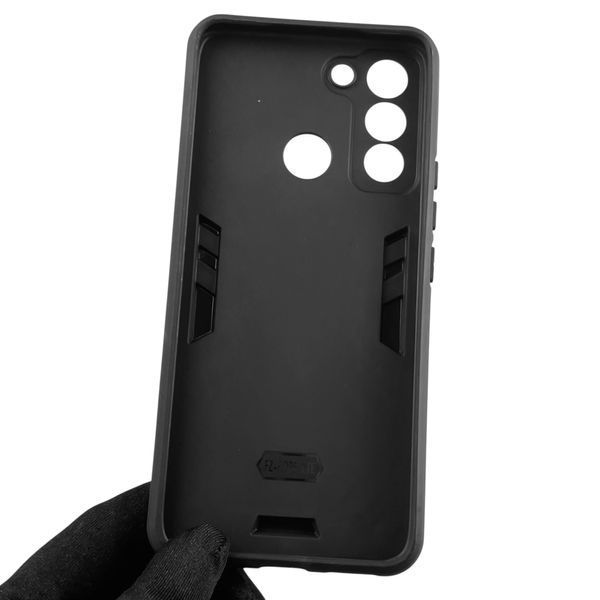 Чехол для телефона TECNO POP 5 LTE (BD4i) бронированный с кольцом-держателем на техно поп 5 лте чёрный 0025746 фото