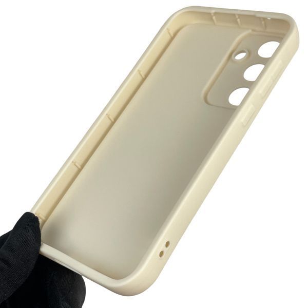 Чехол силиконовый оригинальный Soft Touch с 3D принтом злой котик для Samsung Galaxy A55 5G (SM-A556B) молочный (Полная защита камеры) 0046541 фото