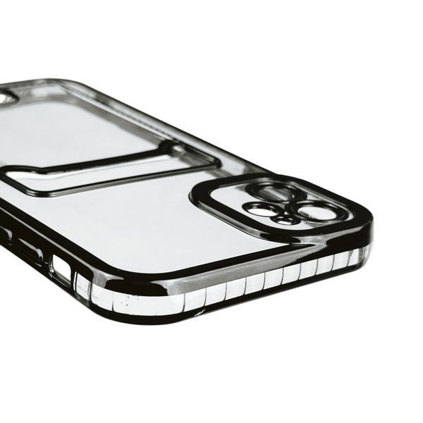 Чохол для Apple iPhone 11 із чорною окантовкою з кишенькою для карток на айфон 11 чорний 0012985 фото