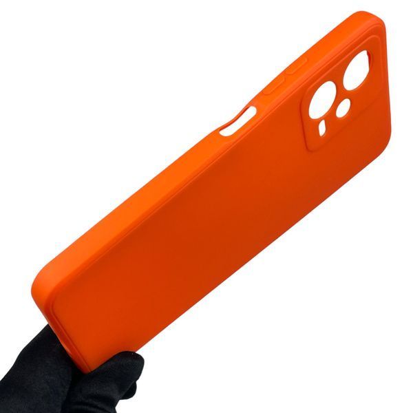 Чехол для Xiaomi Redmi Note 12 5G с квадратными гранями с защитой камеры на сяоми нот 12 5г оранжевый 0012706 фото