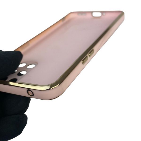Чехол для OnePlus 9R с кольцом-подставкой с золотой окантовкой на ванплас 9р пудровый gs1 0020958 фото