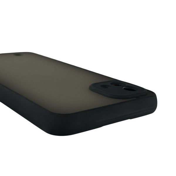 Чехол для Realme C11 (2021) матовый с высокими бортами с защитой камеры на реалми C11 (2021) черный 0013398 фото