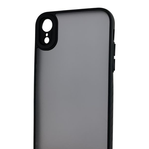 Чохол для iPhone XR чорний матовий напівпрозорий (бампер, захист камери) 0062235 фото