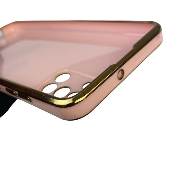 Чехол для Samsung Galaxy A31 SM-A315F с защитой камеры с золотой окантовкой на самсунг а31 пудровый gs1 0019737 фото