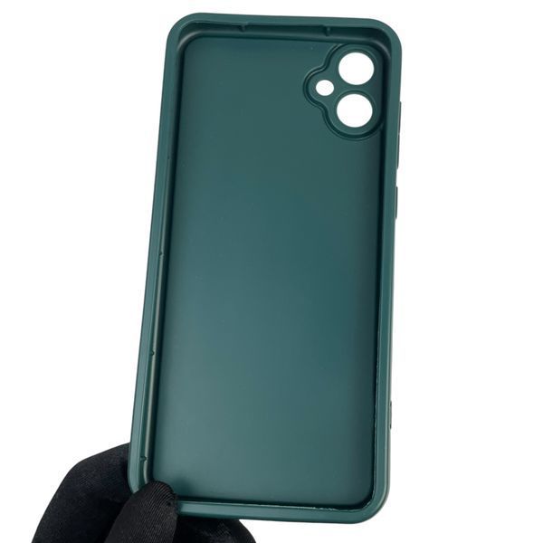 Чехол силиконовый оригинальный Soft Touch с 3D принтом злой котик для Samsung Galaxy A05 (SM-A055) темно-зеленый (Полная защита камеры) 0046339 фото