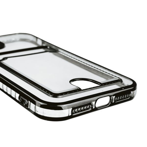 Чохол для Apple iPhone 11 із чорною окантовкою з кишенькою для карток на айфон 11 чорний 0012985 фото