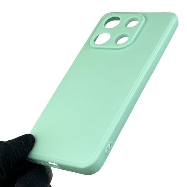 Чохол для Xiaomi Redmi Note 13 4G з квадратними гранями із захистом камери на сяомі редмі нот 13 4г м'ятний 0012857 фото