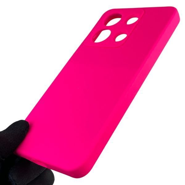 Чохол для Xiaomi Redmi Note 13 4G силіконовий з мікрофіброю нековзний на сяомі редмі нот 13 4г малиновий 0032736 фото