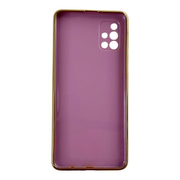 Чохол для Samsung Galaxy A51 (SM-A515F) з принтом золоті метелики глянцевий із захистом камери із золотою окантовкою 0059470 фото