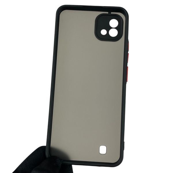 Чехол для Realme C11 (2021) матовый с высокими бортами с защитой камеры на реалми C11 (2021) черный 0013398 фото