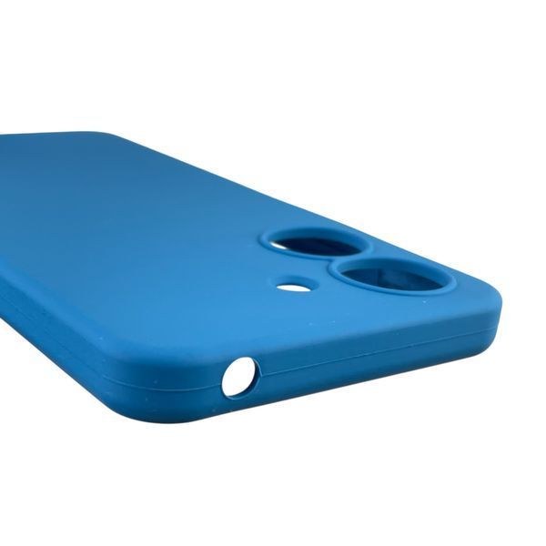 Чехол для Xiaomi Redmi 13C силиконовый с микрофиброй нескользящий на сяоми редми 13с синий 0032588 фото