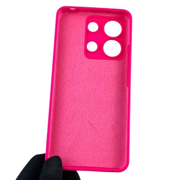 Чохол для Xiaomi Redmi Note 13 4G силіконовий з мікрофіброю нековзний на сяомі редмі нот 13 4г малиновий 0032736 фото