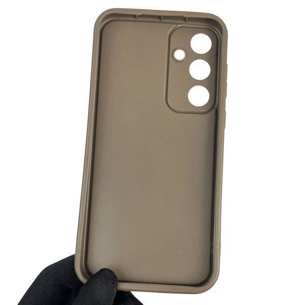 Чехол силиконовый оригинальный Soft Touch с 3D принтом злой котик для Samsung Galaxy A35 5G (SM-A356B) коричневый (Полная защита камеры) 0046490 фото