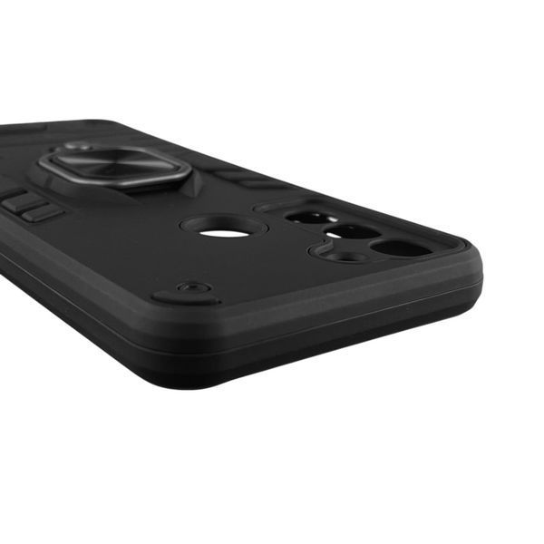 Чехол для телефона TECNO POP 5 LTE (BD4i) бронированный с кольцом-держателем на техно поп 5 лте чёрный 0025746 фото