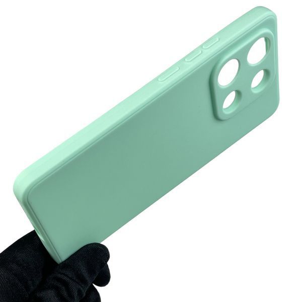 Чохол для Xiaomi Redmi Note 13 4G з квадратними гранями із захистом камери на сяомі редмі нот 13 4г м'ятний 0012857 фото