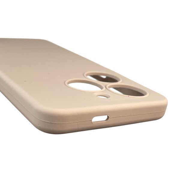 Чохол для Tecno Spark 20C BG7n силіконовий з мікрофіброю нековзний на техно спарк 20с пудровий 0032275 фото