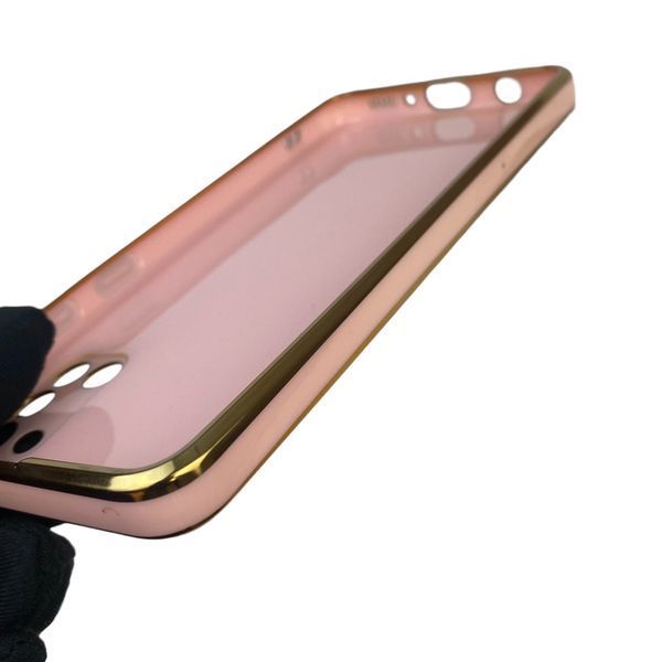 Чехол для Samsung Galaxy A31 SM-A315F с защитой камеры с золотой окантовкой на самсунг а31 пудровый gs1 0019737 фото