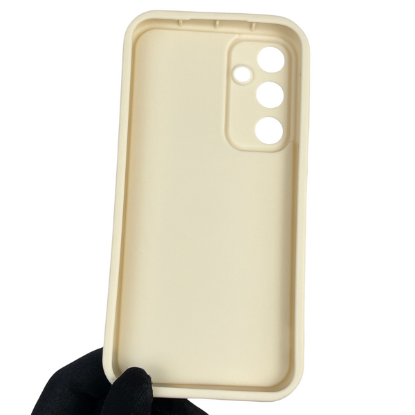 Чохол силіконовий Soft Touch з 3D принтом для Samsung Galaxy A35 5G (SM-A356B) молочний (Повний захист камери) 0040527 фото