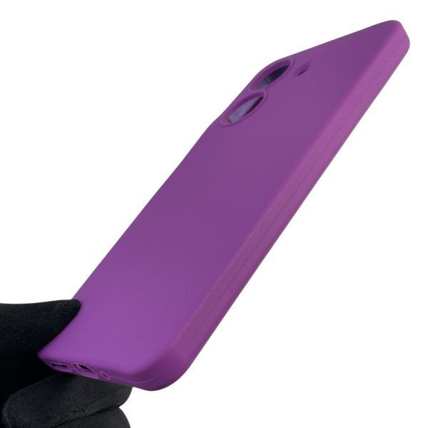 Чохол для Xiaomi POCO C65 силіконовий з мікрофіброю нековзний на сяомі поко с65 фіолетовий 0032470 фото