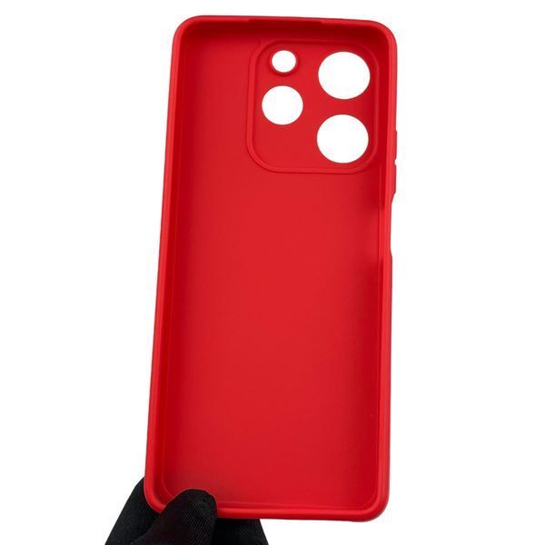 Чехол для Tecno Spark 10 Pro (KI7) с квадратными гранями с защитой камеры на техно спарк 10 про красный 0012655 фото