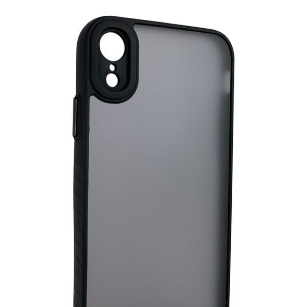Чохол для iPhone XR чорний матовий напівпрозорий (бампер, захист камери) 0062235 фото