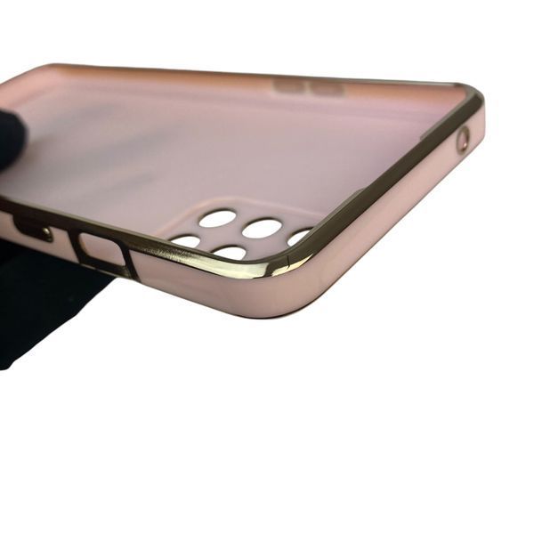 Чехол для OnePlus 9R с кольцом-подставкой с золотой окантовкой на ванплас 9р пудровый gs1 0020958 фото