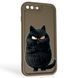 Чехол силиконовый Soft Touch с 3D принтом злой котик для Apple iPhone 7 Plus коричневый (Полная защита камеры) 0047164 фото 1