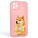 Чехол силиконовый Soft Touch с 3D принтом мема сибу для Apple iPhone 11 розовый (Полная защита камеры) 0048250 фото 1