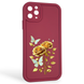 Чохол силіконовий Soft Touch з 3D принтом жіночим для Apple iPhone 11 Pro Max бордовий (Повний захист камери) 0042440 фото 1