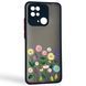Чехол для телефона Xiaomi POCO C40 с 3D принтом полевые цветы с высокими бортами черный 0059291 фото 1