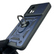 Чехол для Motorola G35 бронированный с кольцом со шторкой на моторола г35 тёмно-синий rg1 0015651 фото 4