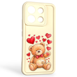 Чехол силиконовый оригинальный Soft Touch с 3D принтом милый мишка для Xiaomi Redmi Note 13 Pro 5G молочный (Полная защита камеры) 0043845 фото