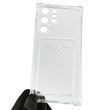 Чехол для Samsung Galaxy S22 Ultra SM-S908B с бронь углами с карманом для k-pop самсунг с22 ультра прозрачный 0000274 фото
